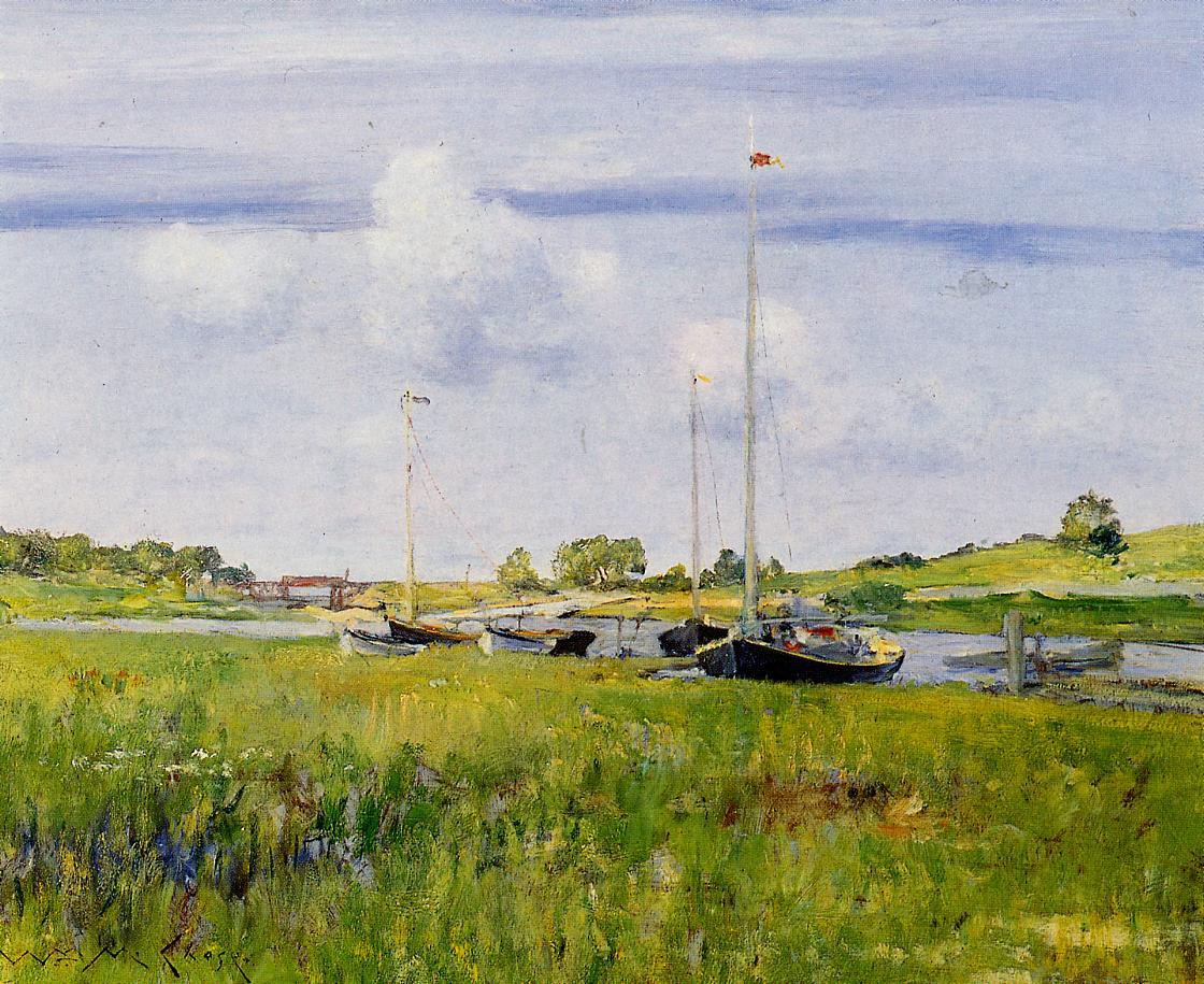 William Merritt Chase At The Boat Landing